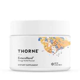 Thorne Research EnteroMend (sabor a vainilla naranja) – Fórmula de ácido botánico y aminoácido para apoyar la salud intestinal – 5.9 oz