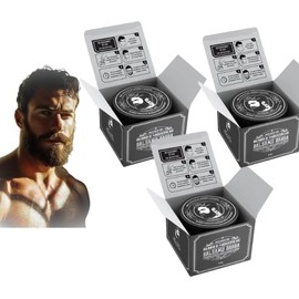 Kit Tratamiento 3 Meses para Barba Escasa y con Huecos | Bálsamo de Crecimiento con 20% Bergamota | Estimulador que Rellena Zonas, Engrosa el Vello Fa