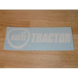 KIOTI TRACTOR White Vinyl Emblem Decal Sticker 12" KI19A-A107