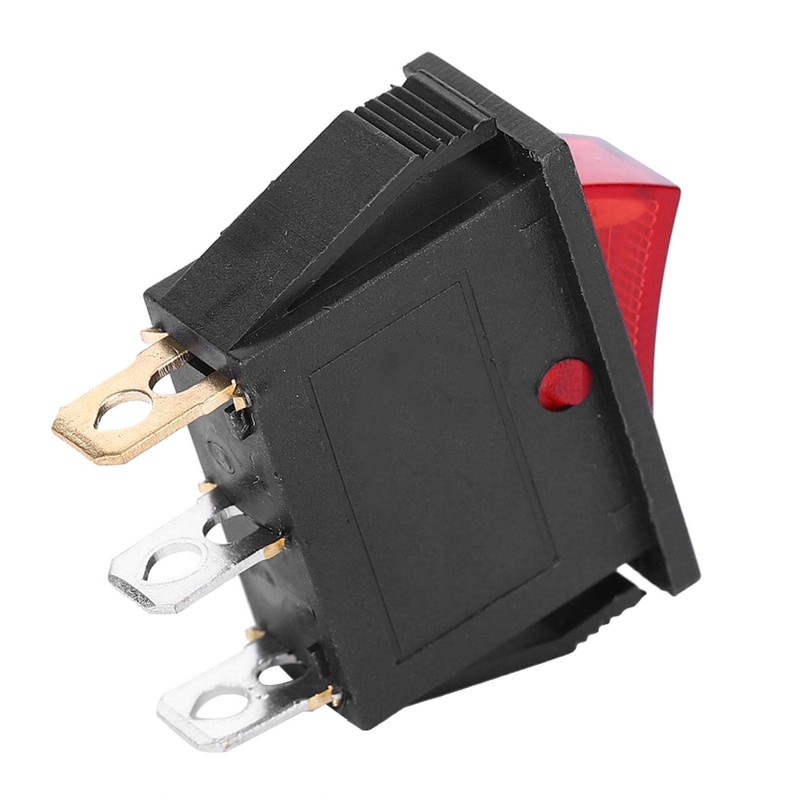 10pcs Red Light Illuminated Snap-in Boat Rocker Switch Toggle Power3