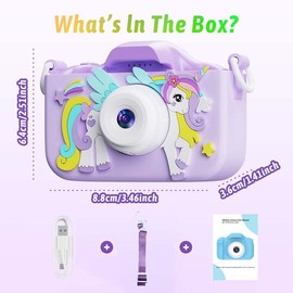 1080P Kids Camera with Selfie Mode – HD Video Camcorder with Cute Silicone Case, Rechargeable, Perfect Gift for Girls & Boys Ages 3 4 5 6 7 8 9 10 11 12:_KC07.CP.01006