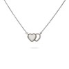 Avnis Collar con forma de corazón de piedras lunares, plata
