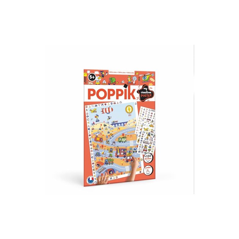 POPPIK 1841285 Sticker Poster, Vehicles, Creative Poster with Removable Stickers,