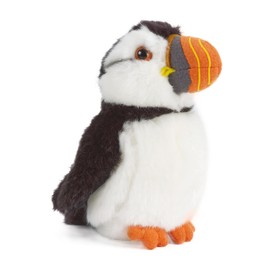 Living Nature Small Puffin, Realistic Soft Cuddly Bird Toy, Naturli Eco-Friendly Plush, 12cm, White