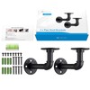 Pipe Shelf Brackets, eSynic 2Pcs Black Pipe Brackets Industrial Pipe