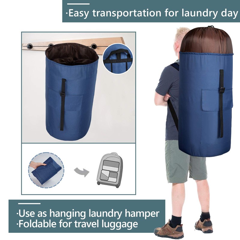 Laundry Bag Backpack Extra Large, 115L Laundry Backpack with Padded