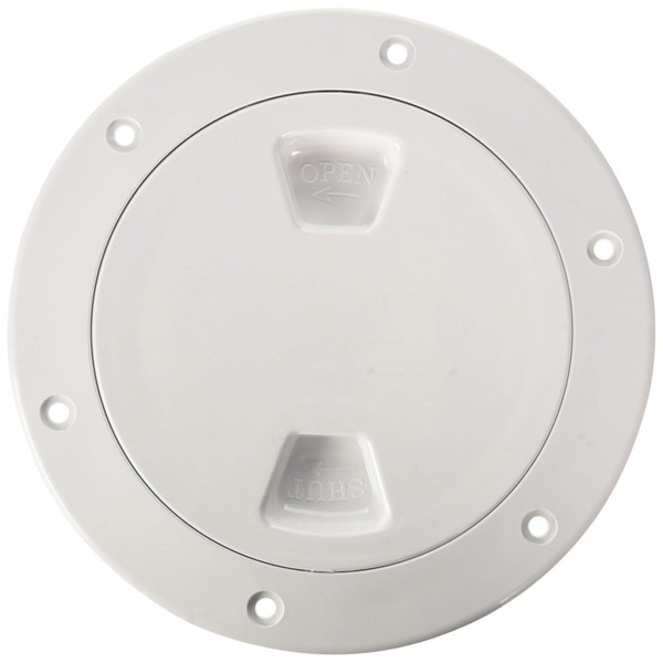 Beckson DP40-W Screw-Out Deck Plate, 1 Pack, White