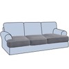 H.VERSAILTEX Stretch 3 Piece T Cushion Sofa Slipcovers Individually Sofa