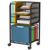 5-Tier Rolling File Cart with Drawers, File Cabinet Organizer for