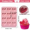 Copzievkae 2 Pack Conversation Heart Molds, Silicone Heart Molds, 12
