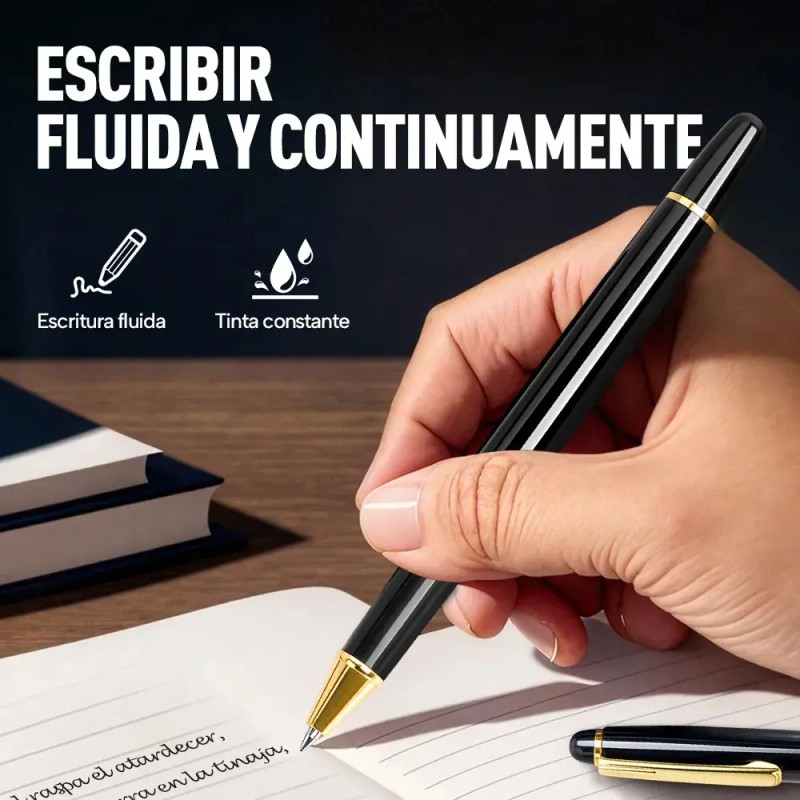 Pluma Elegante Premium De 2 Piezas - ¡incluye 8 Repuestos!