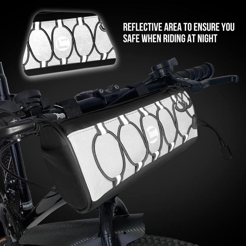 WOTOW Bike Handlebar Bag Waterproof - Bicycle Handlebar Bag with