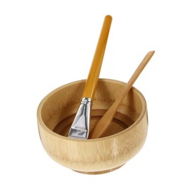 FOMIYES 1set Diy Facial Mask Mixing Tools Set Natural Bowl Spatula Brush for Home Salon Skin Care Washable Reusable Face Mask Mixing Kit