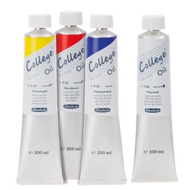 Schmincke - College Oil Lemon Yellow in 200ml Tube 31210015 Artist Oil Paints, Proven Artist Pigments and Natural Plant Oils, Good Light Fastness