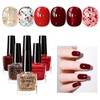 Jelly Nail Polish Set Dark Red Nail Polish Quick Air