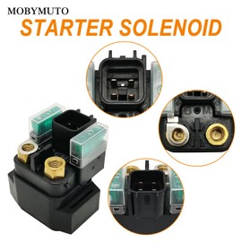 MOBYMUTO Starter Solenoid Relay, Starter Solenoid for Yamaha Raptor 700 700R YFM 550 700 YFM 350 400 450 660 Rhino 450 700 SV650 SV1000S Grizzly700