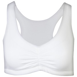 Gildan Women's Wirefree Comfort Bra, 4 Pack, Assorted Solids, Large