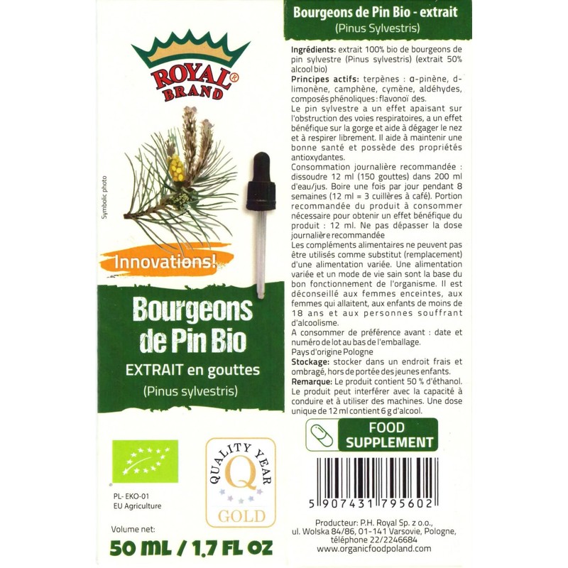 Pine buds organic/Tincture/extract / 50 ml / 1.67 fl oz