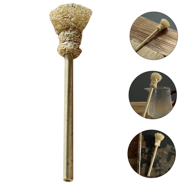 CHILDWEET Loofah Teapot Brush Durable Cup Cleaning Brush with Practical