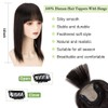 Lovenea 13x15cm Human Hair Topper with Bangs 14 Inch Straight