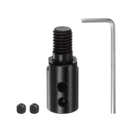 HARFINGTON Angle Grinder Motor Shaft Coupler M10 6mm Sleeve Saw Blade Connecting Saw Chuck Adapter Arbor Mandrel Connector Rod with L Shape Wrench