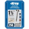 Kreg SML-C150-250 Zinc Pocket Screws, 1-1/2 Inch #8 Coarse Thread,