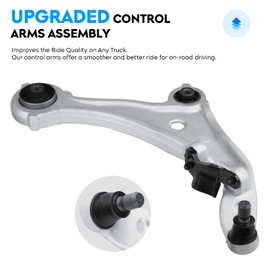 2PCS for Nissan Murano 2009-2014 V6 3.5L Front Lower Control Arm + Ball Joint - Driver & Passenger Side Suspension Kit RK622157 RK622158