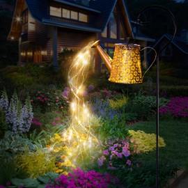 Solar Watering Can Lights,Metal Outdoor Garden Decor for Outside,IP65 Solar Lantern Outdoor Waterproof,Solar Garden Light, Yard Decorations Outdoor for Garden Yard Pathway Gifts for Mom Birthday | ENRIPRT