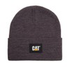 CAT Unisex Label Cuff Beanie, Black Grey, One Size Fits