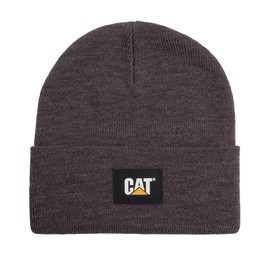 CAT Unisex Label Cuff Beanie, Black Grey, One Size Fits All