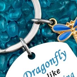 MigPio Dragonfly Keychain Dragonfly Gifts for Women Dragonfly Jewelry for Girl Dragon Fly Encouragement Gifts For Girls