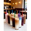Xyedyaup 100pcs Colourful Straws Long 210 Mm X 6 Mm