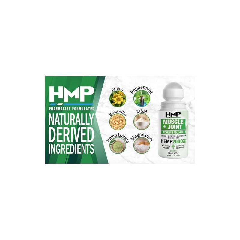 HMP Muscle & Joint Cooling Roll On - 2000MG Natural