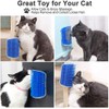 EZONEDEAL Cat Self Groomer with Catnip,Grooming Brush,Wall Corner Massage Comb,for