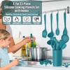 Silicone Kitchen Utensils Set, E-far 23 Pcs Blue Cooking Utensils