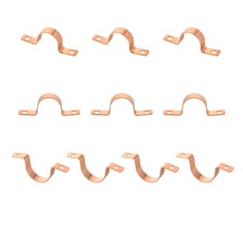 10-Pack GUOFIS 3/4Inch C x 3/4Inch C Copper Pipe Straps Clamp with Two Holes, Two-Hole Clamps Mount for Residential, Commercial