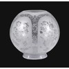 B&P Lamp® Supply 8" Five-Scene Clear & Etched Glass Gas
