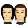 Czrleaty Mannequin Head Human Hair for Hair Styling Barber Mannequin