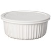 CorningWare French White 7-Pc Ceramic Bakeware Set with Lids Chip