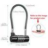 ORIA Long Shackle Combination Lock, 4.41x2.13x0.71'' Cable Lock, 4 Digit