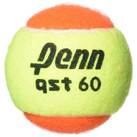 Penn QST 60 Tennis Balls - Youth Felt Orange Tennis Balls for Beginners, 12 Ball Polybag