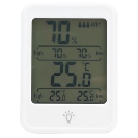 MC41 Thermometer Hygrometer Digital Temperature Humidity Meter Tester with LCD Display BacklightWhite