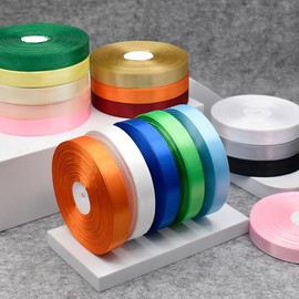 Satin Ribbon Black 20 mm Wide Ribbon 91 m Gift Ribbon Fabric Ribbon Satin Decorative Ribbon Silk Ribbon for Crafts, Gift Wrapping, Crafts, Birthday, Wedding, Christening, Christmas Decoration