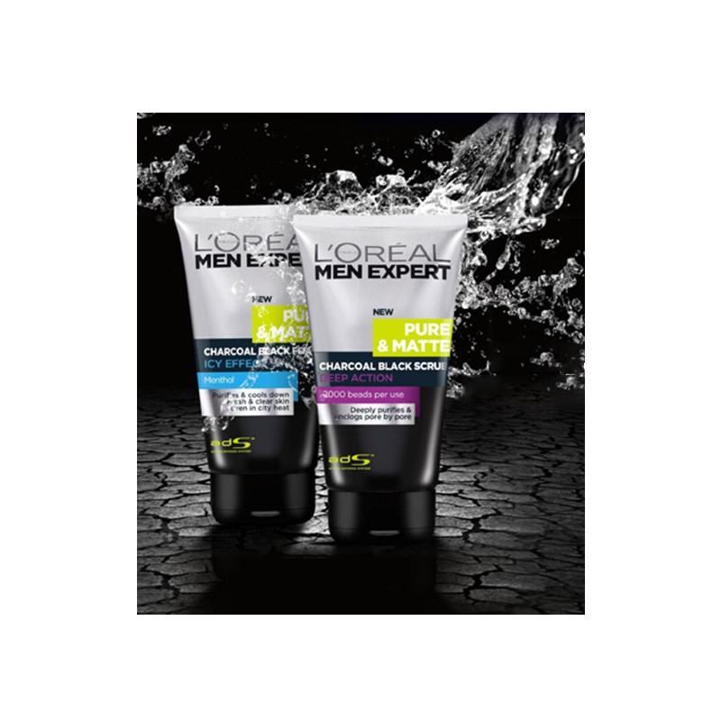L'Oreal Paris Pure & Matte Oak Charcoal Icy Effect Foam