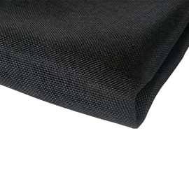Flushbay Speaker Grill Cloth Linen Single Layer Speaker Fabric Protective Dustproof Mesh Cloth Stereo Fabric Replacement for Home Stage Speakers, Media Cabinet, KTV Box (Black, 50 * 146cm)