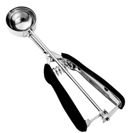 HOMURE H Cuchara para Galletas de 2 Cucharadas, Tamaño #40 Cuchara para Masa de Galletas, 2 Cucharadas/ 30 ml/ 1 oz Cucharas para Galletas para Hornear, con Resorte, Acero Inoxidable 18/8, Agarre
