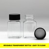 TakFree Small Plastic Juice Bottles with Lids, 12 Pcs 100ml