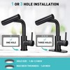 Bietor Bathroom Sink Faucet with 4 Mode Pull Down Sprayer,