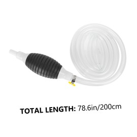 ULTECHNOVO 1Set Portable Car Fuel Transfer Siphon Pump Manual Hand Pump for Gasoline Fish Tank Use High Flow Durable Corrosion Resistant Hose with Clips