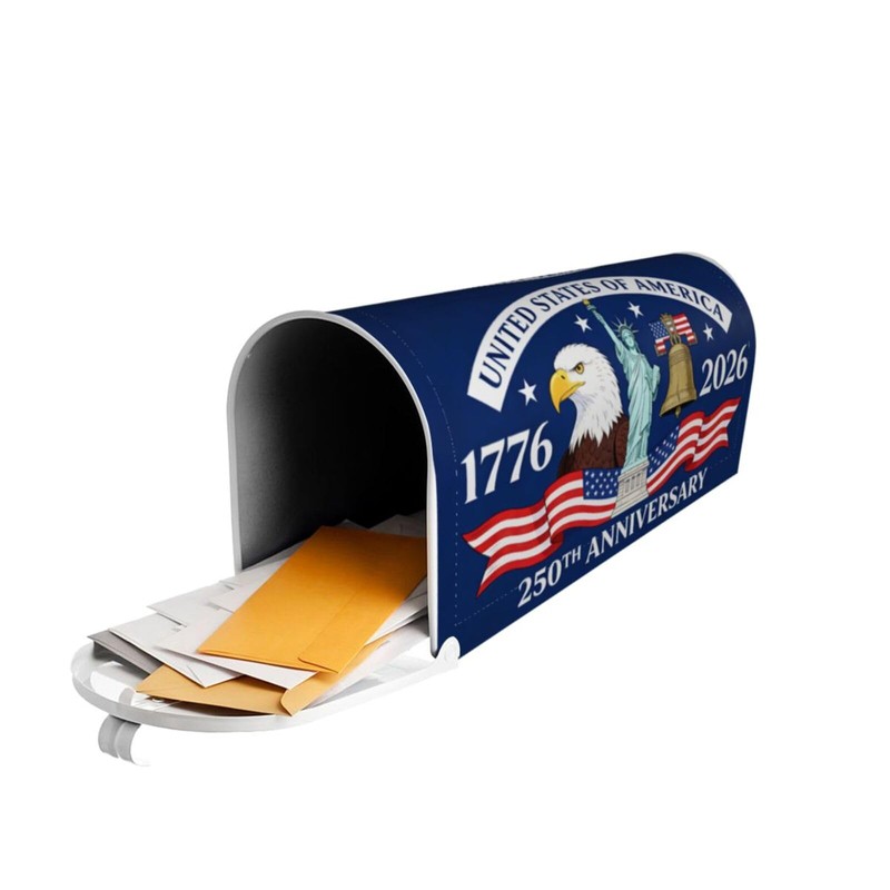Mount Hour 250 Anniversary USA Mailbox Covers, Patriotic Eagle Magnetic